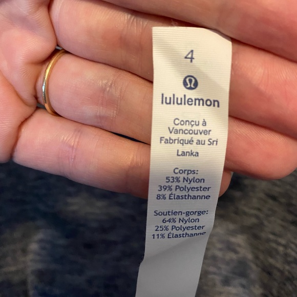 Lululemon Yoga one piece bodysuit in heather gray and blue -like new! - Picture 2 of 5